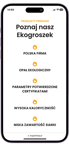 Case Study WęgielSklep - Mockup Aplikacji Mobilnej - Strona Główna Scroll